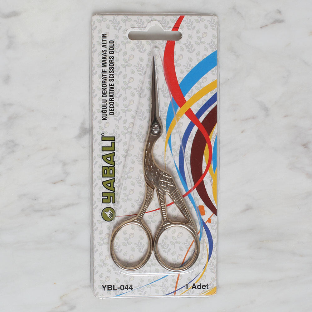 Yabalı Kuğulu Dekoratif Makas Altın -YBL-044